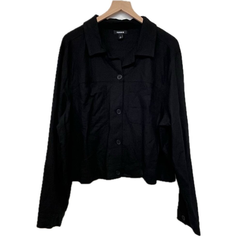 New Torrid Black Cropped Jacket Top - Size 2X